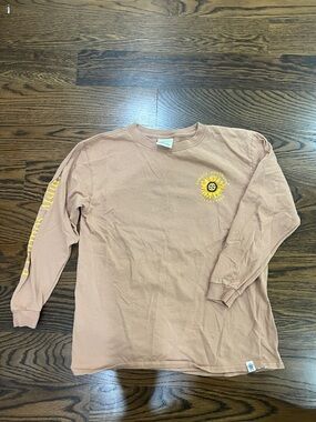 Simply Southern Mauve Long Sleeve Tee with Yellow Chest Logo